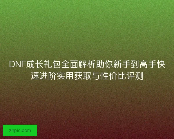 DNF成长礼包全面解析助你新手到高手快速进阶实用获取与性价比评测