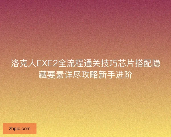 洛克人EXE2全流程通关技巧芯片搭配隐藏要素详尽攻略新手进阶